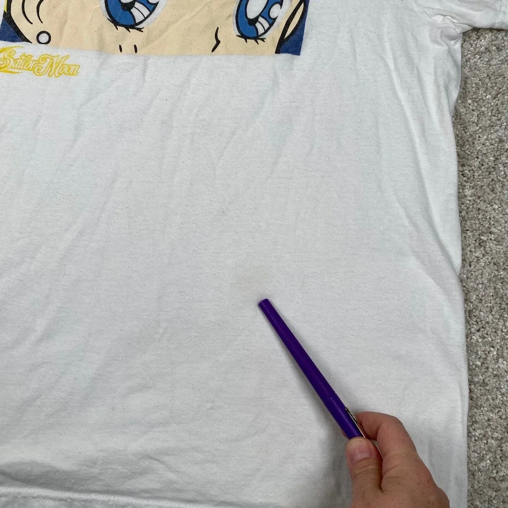 Sailor Moon Eyes Graphic White T-Shirt‎ - Anime Manga Cartoon Tee Small Her Eyes